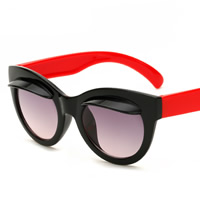 Gafas de sol de moda
, Plástico PC, con Lente de plástico PC, para  los niños, más colores para la opción, 132x45x133mm, Vendido por UD