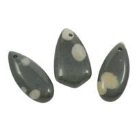 Dalmatian Helmet, Ocean Akaatti, sekoitettu, 15x34x5-19x34x6mm, Reikä:N. 1.5mm, 3PC/set, Myymät set