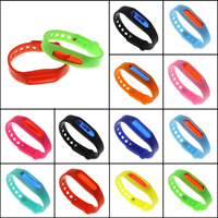 Silicone Mosquito repellent Bracelet, dathanna níos mó le haghaidh rogha, 17mm, Díolta Per 8.5 Inse Snáithe