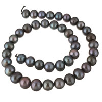 Krumpir Kulturan Slatkovodni Pearl perle, plav, 10-11mm, Rupa:Približno 0.8mm, Prodano Per Približno 15.5 inčni Strand