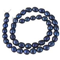 Pérolas Keishi cultivadas em água doce, Pérolas de água doce, azul, 8-9mm, Buraco:Aprox 0.8mm, vendido para Aprox 15 inchaltura Strand