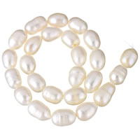 Rice Kulturan Slatkovodni Pearl perle, Riža, prirodan, bijel, 12-16mm, Rupa:Približno 0.8mm, Prodano Per Približno 16 inčni Strand