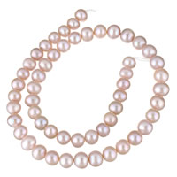 Prátaí Saothraithe coirníní Péarla Fionnuisce, Pearl Fionnuisce, nádúrtha, corcra, 8-9mm, Poll:Thart 0.8mm, Díolta Per Thart 15.3 Inse Snáithe