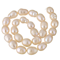 Rice Kulturan Slatkovodni Pearl perle, Riža, prirodan, roze, 12-13mm, Rupa:Približno 0.8mm, Prodano Per Približno 14.2 inčni Strand