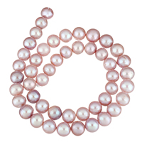 Krumpir Kulturan Slatkovodni Pearl perle, prirodan, ljubičasta boja, 9-10mm, Rupa:Približno 0.8mm, Prodano Per Približno 16 inčni Strand