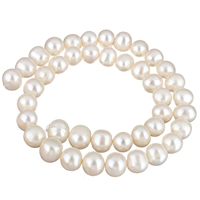 Krumpir Kulturan Slatkovodni Pearl perle, prirodan, bijel, 10-11mm, Rupa:Približno 0.8mm, Prodano Per Približno 15.7 inčni Strand