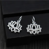 925 Sterling Silver siogairlín, Flower, log, 11.40x10.50mm, Poll:Thart 2mm, 20ríomhairí pearsanta/Lot, Díolta De réir Lot