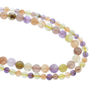 Natural Quartz Jewelry Beads Super-7 Round Approx 1mm Sold Per Approx 15.5 Inch Strand