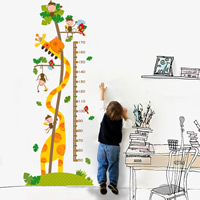 Wall Stickers, PVC-plast, Giraffe, lim & vandtæt, 1600x600mm, Solgt af PC