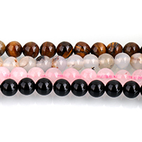 Gemstone šperky Korálky, Drahokam, Kolo, přírodní, různé materiály pro výběr, 4mm, Otvor:Cca 0.5mm, Cca 95PC/Strand, Prodáno za Cca 15 inch Strand