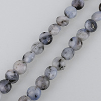 Blue Opal Kraal, Rond plat, natuurlijke & verschillende grootte voor keus, Gat:Ca 0.5-1.5mm, Per verkocht Ca 15.5 inch Strand