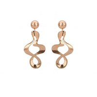 Zinc Alloy Drop Earring, met plastic earnut, roestvrij staal oorbel bericht, gold plated, lood en cadmium vrij, 35x80mm, Verkocht door pair