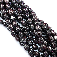 Naturlig granat perler, Garnet, Nuggets, forskellig størrelse for valg, Hole:Ca. 0.5-1mm, Solgt Per Ca. 16 inch Strand