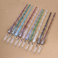 Lampwork Glass Dip Pen handmade silver foil Sold By PC