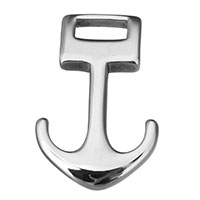 Rustfrit stål smykker Vedhæng, Stainless Steel, Anchor, nautiske mønster, oprindelige farve, 19x31.50x3mm, Hole:Ca. 8x4mm, 10pc'er/Lot, Solgt af Lot