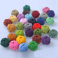 Nylon polipropileno botão do nó, cores misturadas, 15mm, 10PCs/Bag, vendido por Bag