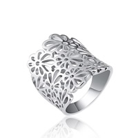 Zinklegering ringen, Zinc Alloy, platinum plated, verschillende binnendiameter voor de keuze & voor vrouw, lood en cadmium vrij, 19x29mm, Verkocht door PC