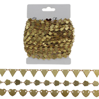 Brass Beading Chains with Paper  original color nickel lead & cadmium free Sold By Lot