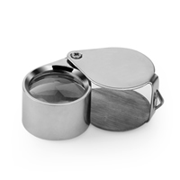 alliage de zinc loupe, avec verre, Placage de couleur platine, 30 fois, 42x25x18mm, 21mm, Vendu par PC