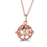 laiton Harmony Enceinte Boule Collier Pull, arbre, Placage, chaîne Rolo & pour femme & creux, plus de couleurs à choisir, sans plomb et cadmium, 80cm, Vendu par Environ 31.5 pouce brin