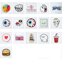 Acrylic Brooch Cartoon Unisex 30-65mm Sold By PC