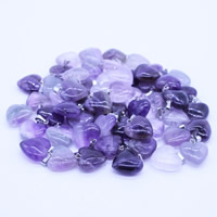 Amethyst Anhänger, Herz, natürlich, Februar Birthstone, 16mm, Bohrung:ca. 2-4mm, 10PCs/Tasche, verkauft von Tasche