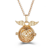 Pregnant Ball Locket Pendant Brass Wing Shape plated hollow lead & cadmium free 20mm-30mm Approx 2-4mm Sold By PC