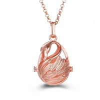 Pregnant Ball Locket Pendant Brass Swan plated hollow lead & cadmium free 20mm-30mm Approx 2-4mm Sold By PC