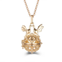 Pregnant Ball Locket Pendant Brass Round plated hollow lead & cadmium free 20mm-30mm Approx 2-4mm Sold By PC