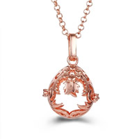 Pregnant Ball Locket Pendant Brass Teardrop plated hollow lead & cadmium free 20mm-30mm Approx 2-4mm Sold By PC