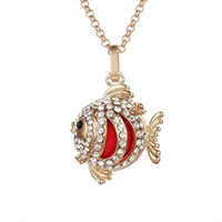 Bola boule pendentif, laiton, poisson, Placage, avec strass & creux, plus de couleurs à choisir, sans plomb et cadmium, 20mm-30mm, Trou:Environ 2-4mm, Vendu par PC