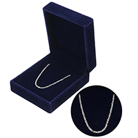 925 Sterling Silver Necklace Chain with packing box & oval chain Sold By Strand