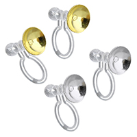 Stainless Steel Clip On Örhängen hitta, ROSTFRITT STÅL, med Silikon, plated, fler färger för val, 6x12x10mm, Innerdiameter:Ca 6mm, 200Pairs/Lot, Säljs av Lot