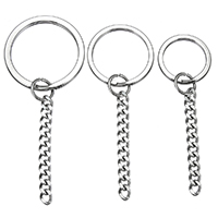 acciaio inox Key Chiusura Ambito, formato differente per scelta, colore originale, 100PC/lotto, Venduto da lotto