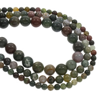 Natural Indian Agate Beads Round Approx 1mm Sold Per Approx 15.5 Inch Strand