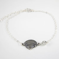 Zink Alloy Armband, med mässing kedja, med 5cm extender kedja, Shell, plated, oval kedja & för kvinna & med strass, nickel, bly och kadmium gratis, 190mm, Såld Per Ca 7.5 inch Strand