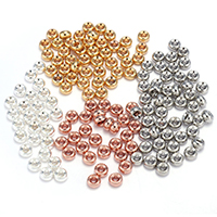 Mässing Spacer Bead, Rondelle, plated, fler färger för val, nickel, bly och kadmium gratis, 5x3x5mm, Hål:Ca 2mm, Ca 500PC/Bag, Säljs av Bag