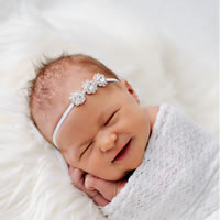 Nylon elastic cord Headband with Crystal for children & with rhinestone Sold Per Approx 14.9 Inch Strand