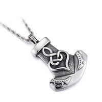 Stainless Steel Pendants Hammer of Thor for man & blacken Approx 3-5mm Sold By PC