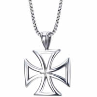 Nerezová ocel Cross Přívěsky, Nerez, Kříž, pro muže, 35x50mm, Prodáno By PC