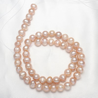 Krumpir Kulturan Slatkovodni Pearl perle, prirodan, ljubičasta boja, 7-8mm, Rupa:Približno 0.8mm, Prodano Per 14.2 inčni Strand