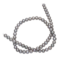 Perles nacres pommes de terre de culture d'eau douce, perle d'eau douce cultivée, pomme de terre, gris, 7-8mm, Trou:Environ 0.8mm, Vendu par Environ 15 pouce brin