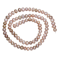 Ris odlad sötvattenspärla pärlor, Freshwater Pearl, naturlig, purpur, 4-5mm, Hål:Ca 0.8mm, Såld Per Ca 14 inch Strand