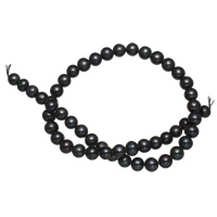 Kartoffel ferskvandskulturperle Beads, Ferskvandsperle, sort, 8-9mm, Hole:Ca. 0.8mm, Solgt Per Ca. 15 inch Strand