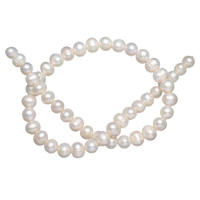 Rice Kulturan Slatkovodni Pearl perle, Riža, prirodan, bijel, 8-9mm, Rupa:Približno 0.8mm, Prodano Per Približno 15 inčni Strand