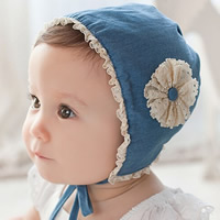 Chapeau enfant, Denim, avec lacet, pour les enfants & réglable, 400-550mm, Vendu par PC