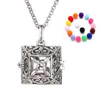 Pregnant Ball Locket Pendant Brass with Sponge Square plated Essential oil diffusion & hollow lead & cadmium free 20-30mm Approx 2-4mm Sold By PC