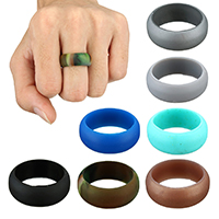 Silicone Ring Finger, unisex & méid éagsúla do rogha, dathanna níos mó le haghaidh rogha, 9mm, Díolta De réir PC