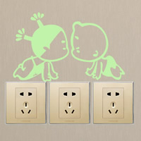 Light Switch Pegatinas, plástico PVC, Par, adhesivo & luminoso, 210x130mm, Vendido por UD