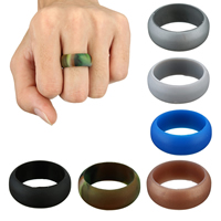 silicone bague, avec velours de coton, unisexe & normes différentes pour le choix, plus de couleurs à choisir, 9mm, Vendu par PC